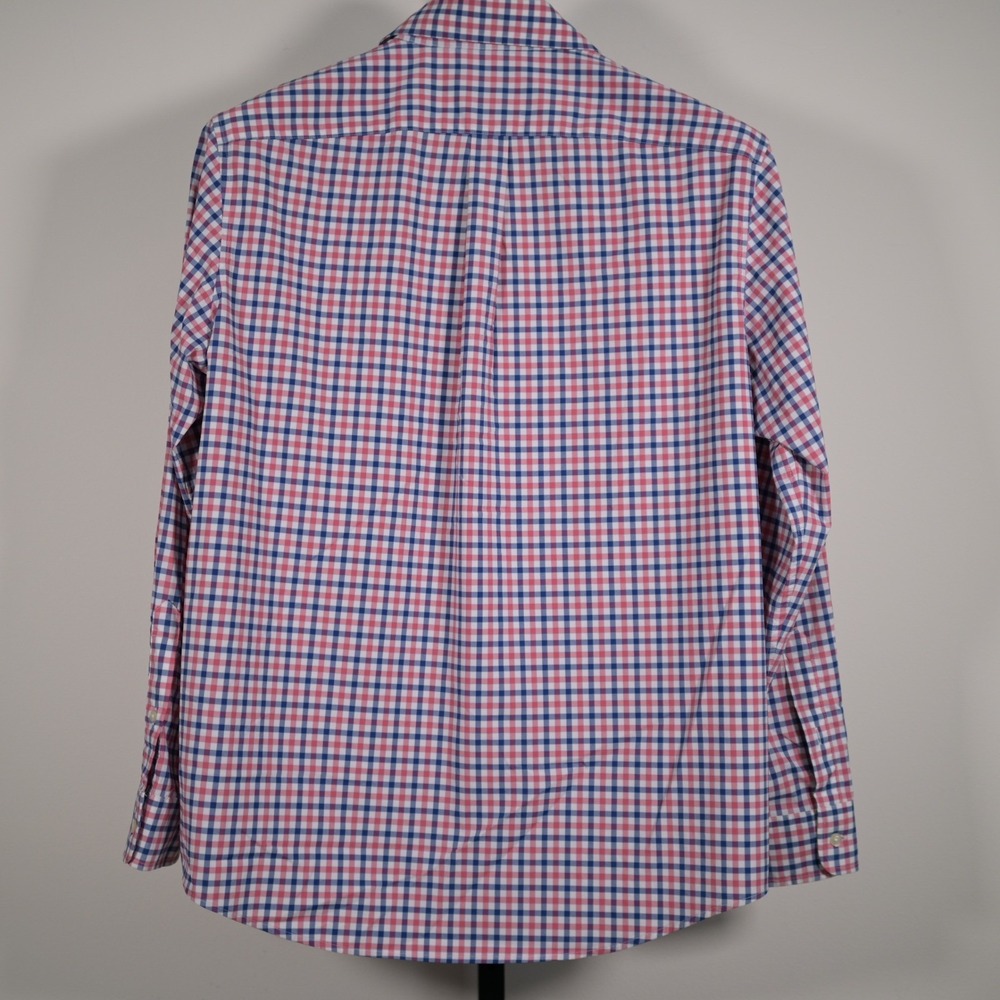 Vineyard Vines Mens L Performance Gingham long sleeve Shirt 4th of July Preppy - Picture 4 of 9